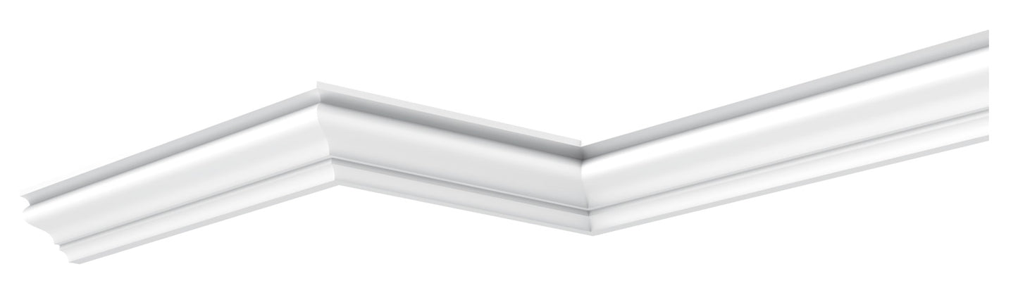 Orac Decor C800 Cornice Soffitto Xterio Purotouch® Poliuretano Ad Alta Densità Bianco RAL 9003 Resistente Agli Urti Termiti Calore Acqua Raggi UV Solventi Facile Da Installare Verniciabile Impermeabile Interno Esterno Ambienti Umidi Misura 200x6,5x5,7 cm