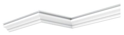 Orac Decor C800 Cornice Soffitto Xterio Purotouch® Poliuretano Ad Alta Densità Bianco RAL 9003 Resistente Agli Urti Termiti Calore Acqua Raggi UV Solventi Facile Da Installare Verniciabile Impermeabile Interno Esterno Ambienti Umidi Misura 200x6,5x5,7 cm