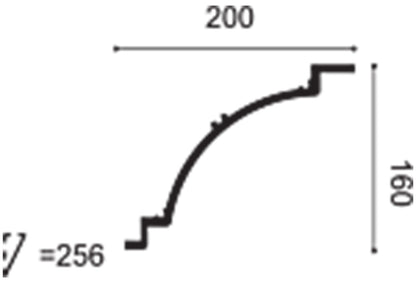Orac Decor C820 Cornice Soffitto Xterio Purotouch® Poliuretano Ad Alta Densità Bianco RAL 9003 Resistente Agli Urti Termiti Calore Acqua Raggi UV Solventi Facile Da Installare Verniciabile Impermeabile Interno Esterno Ambienti Umidi Misura 244x20x16 cm
