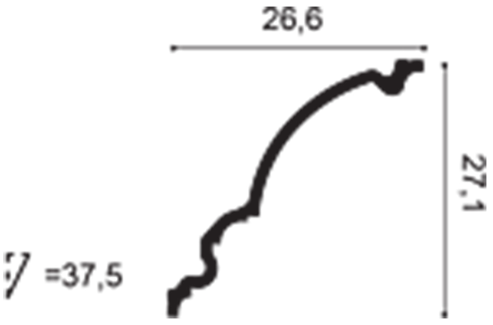 Orac Decor Xterio C836 Cornice Soffitto Purotouch® Poliuretano Ad Alta Densità Bianco RAL 9003 Resistente Agli Urti Termiti Calore Acqua Raggi UV Solventi Facile Da Installare Verniciabile Impermeabile Interno Esterno Ambienti Umidi Misura 200x27,1x26,6cm