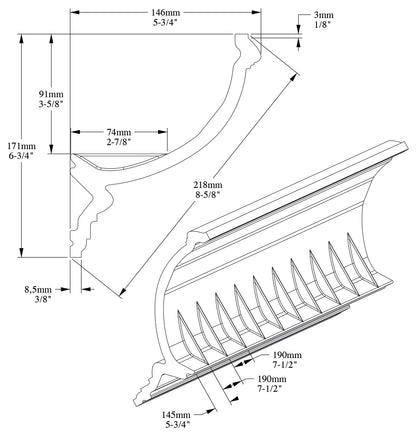 Orac Decor C900 Cornice Soffitto Parete Purotouch® Poliuretano Ad Alta Densità Bianco Resistente Agli Urti Calore Acqua Illuminazione Indiretta Verniciabile Pretrattata Primer Acrilico Impermeabile Per Interno Esterno Ambienti Umidi Misura 200x17,1x14,6cm