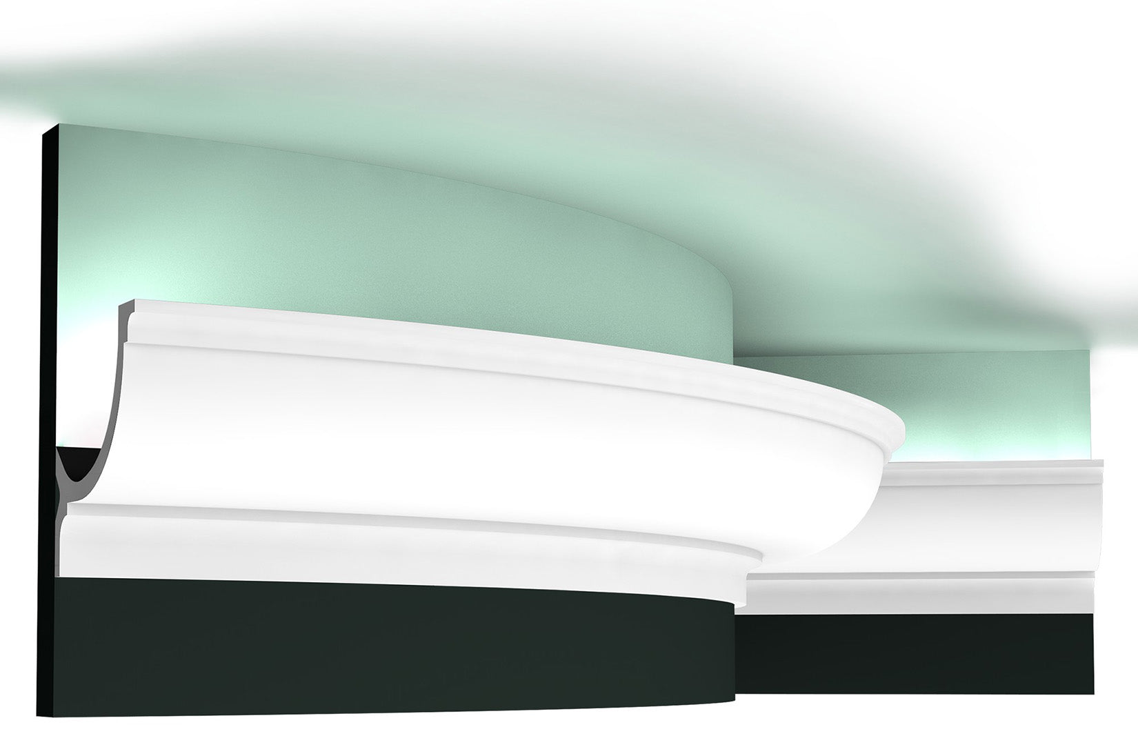 Orac Decor C902F Cornice Soffitto Parete Poliuretano Flessibile Curvabile Bianco Resistente Agli Urti Calore Termiti Acqua Illuminazione Indiretta Verniciabile Pretrattata Primer Acrilico Impermeabile Interno Esterno Ambienti Umidi Misura 200x10,3x10,3 cm