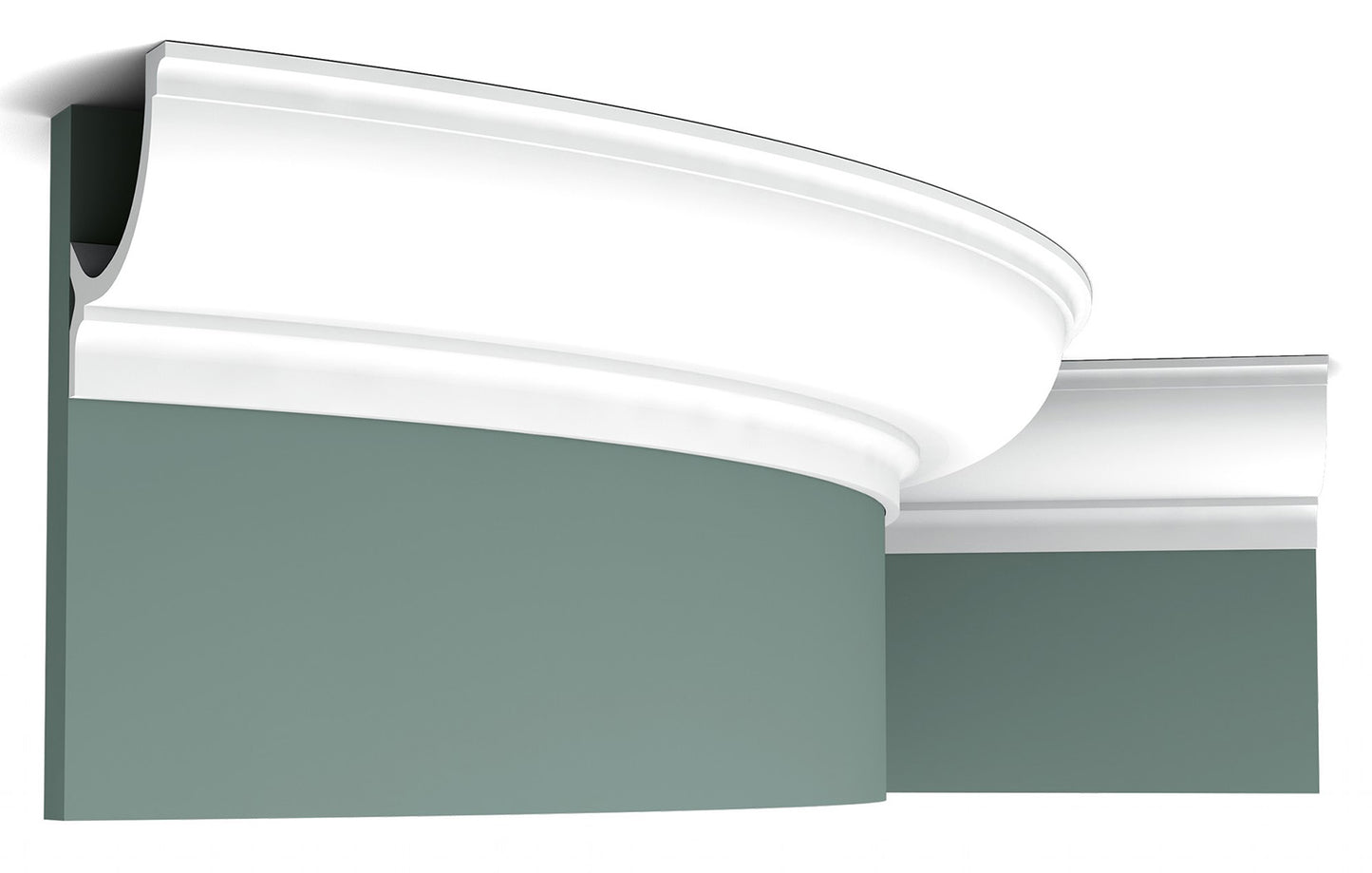 Orac Decor C902F Cornice Soffitto Parete Poliuretano Flessibile Curvabile Bianco Resistente Agli Urti Calore Termiti Acqua Illuminazione Indiretta Verniciabile Pretrattata Primer Acrilico Impermeabile Interno Esterno Ambienti Umidi Misura 200x10,3x10,3 cm