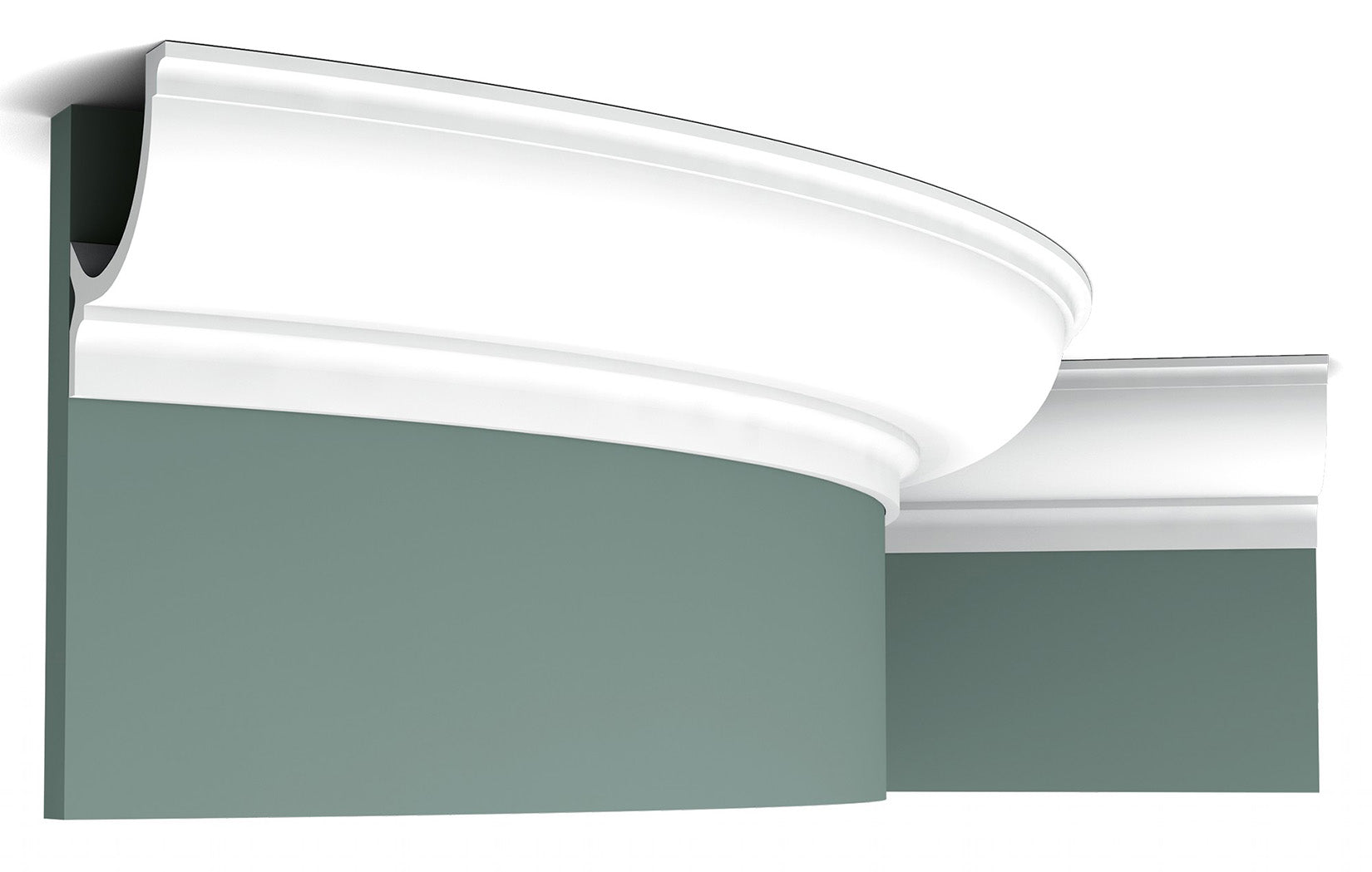 Orac Decor C902F Cornice Soffitto Parete Poliuretano Flessibile Curvabile Bianco Resistente Agli Urti Calore Termiti Acqua Illuminazione Indiretta Verniciabile Pretrattata Primer Acrilico Impermeabile Interno Esterno Ambienti Umidi Misura 200x10,3x10,3 cm