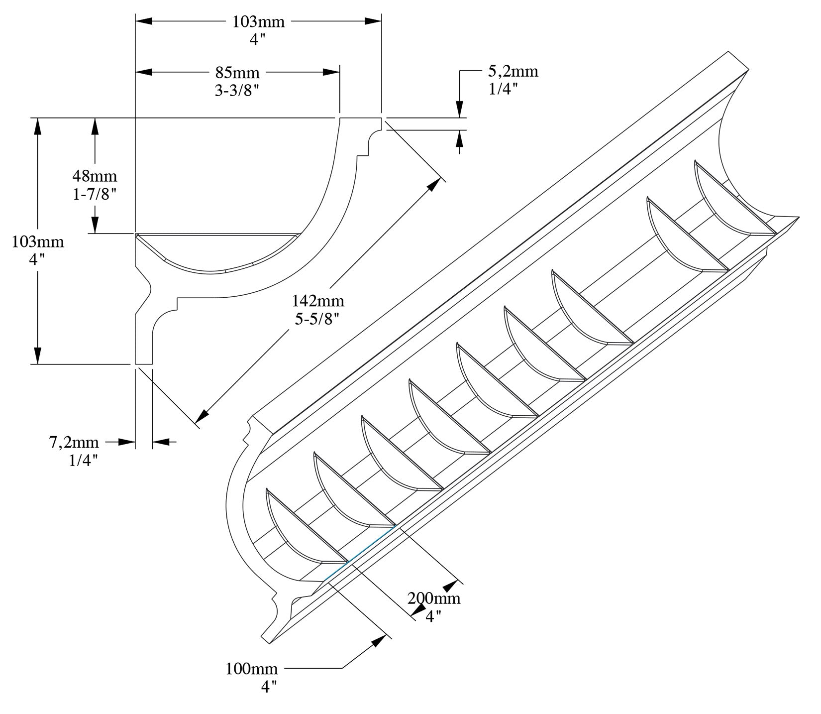 Orac Decor C902F Cornice Soffitto Parete Poliuretano Flessibile Curvabile Bianco Resistente Agli Urti Calore Termiti Acqua Illuminazione Indiretta Verniciabile Pretrattata Primer Acrilico Impermeabile Interno Esterno Ambienti Umidi Misura 200x10,3x10,3 cm