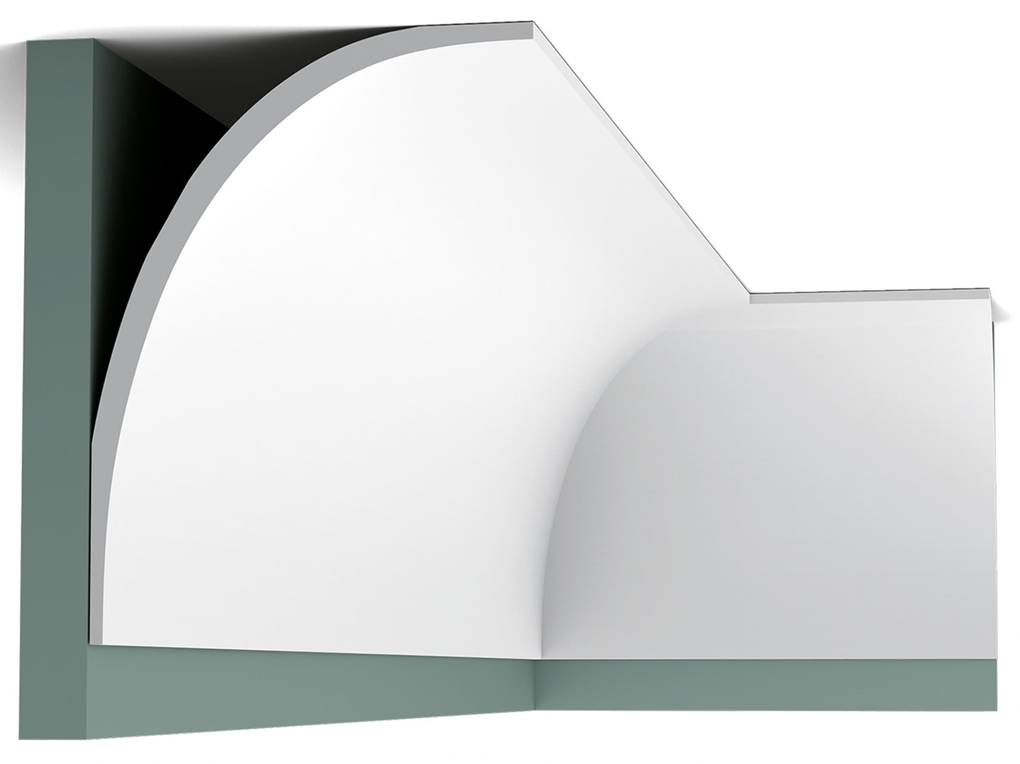 Orac Decor C990 Cornice Soffitto Parete Purotouch® Poliuretano Ad Alta Densità Bianco Resistente Agli Urti Calore Acqua Facile Da Installare Verniciabile Pretrattata Primer Acrilico Impermeabile Per Interno ed Esterno Ambienti Umidi Misura 200x15,9x21,6cm