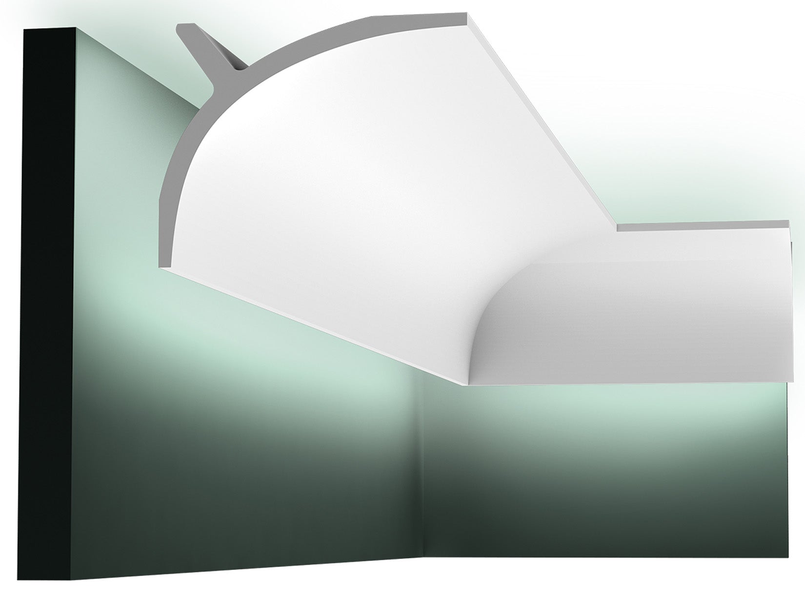 Orac Decor C991 Cornice Soffitto Parete Purotouch® Poliuretano Ad Alta Densità Bianco Resistente Agli Urti Calore Acqua Tenda Illuminazione Indiretta Verniciabile Pretrattata Primer Acrilico Impermeabile Interno Esterno Ambienti Umidi Misura 200x11x14 cm