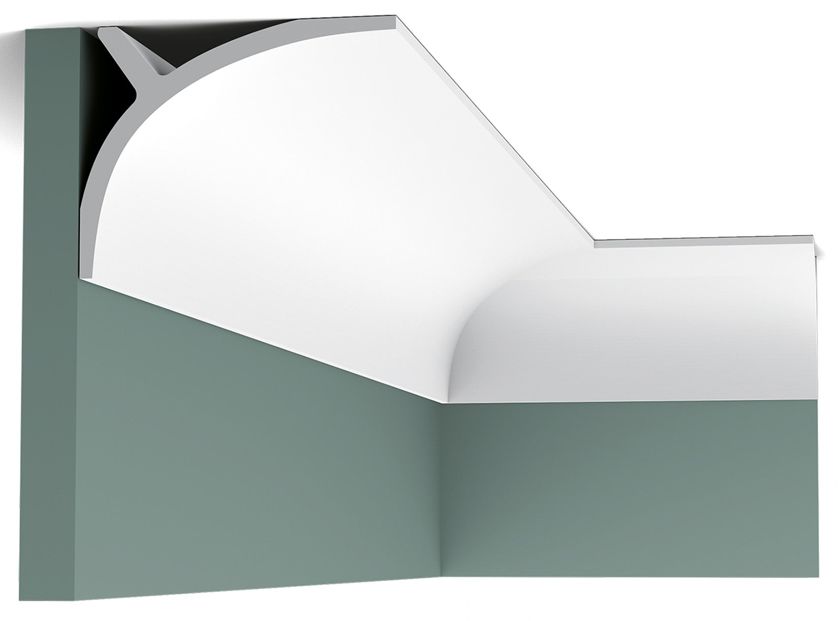 Orac Decor C991 Cornice Soffitto Parete Purotouch® Poliuretano Ad Alta Densità Bianco Resistente Agli Urti Calore Acqua Tenda Illuminazione Indiretta Verniciabile Pretrattata Primer Acrilico Impermeabile Interno Esterno Ambienti Umidi Misura 200x11x14 cm