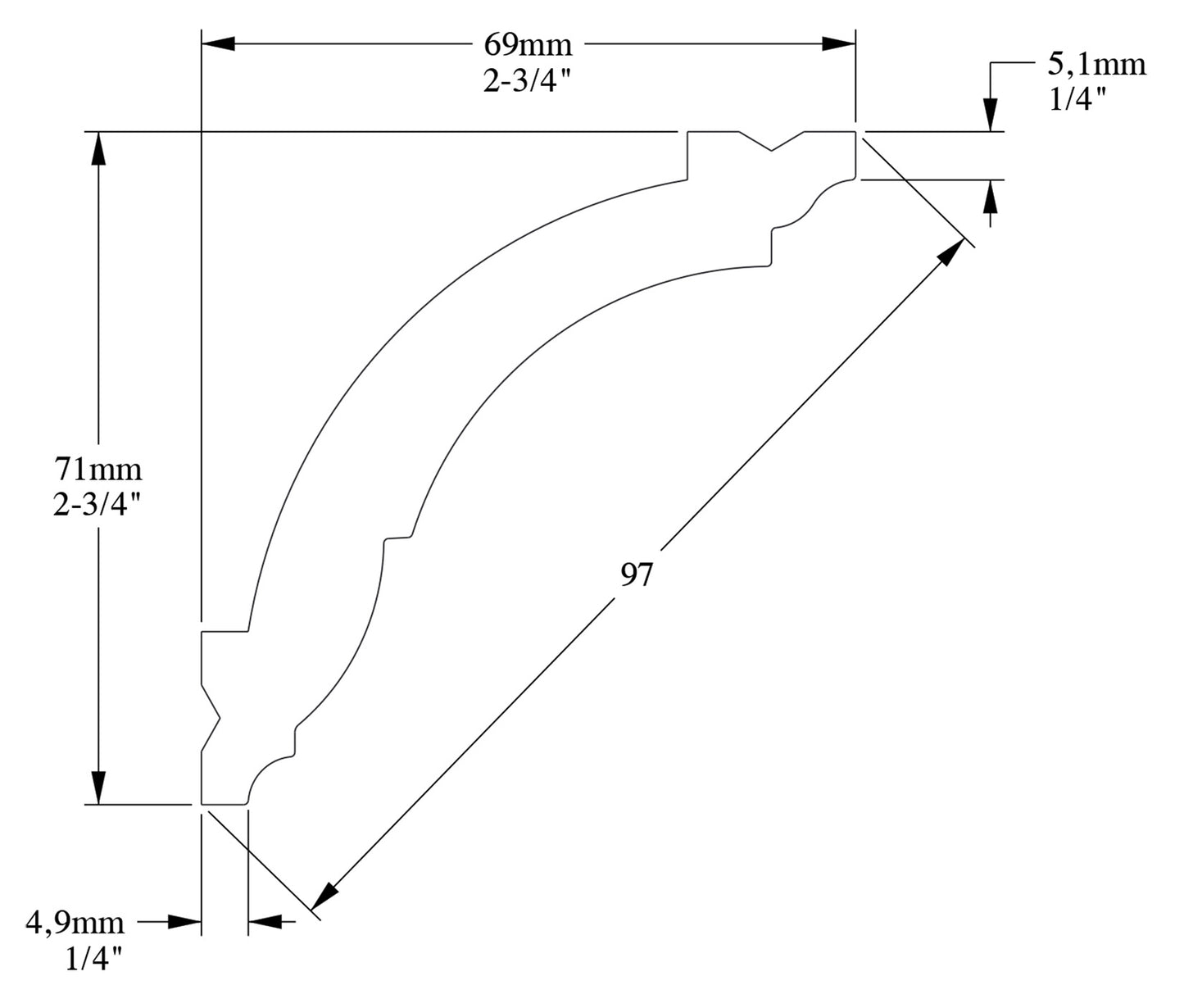 Orac Decor CX100F Cornice Soffitto Parete Poliuretano Flessibile Curvabile Bianco Resistente Agli Urti Calore Termiti Acqua Facile Da Installare Verniciabile Pretrattata Primer Acrilico Impermeabile Interno Esterno Ambienti Umidi Misura 200x6,9x7,1 cm