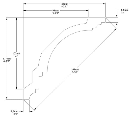 Orac Decor CX106 Cornice Soffitto Parete Duropolymer® Polistirene Ad Alta Densità Bianco Resistente Agli Urti Calore Facile Da Installare Verniciabile Pretrattata Primer Acrilico Impermeabile Per Interno ed Esterno Ambienti Umidi Misura 200x11,8x11,7 cm