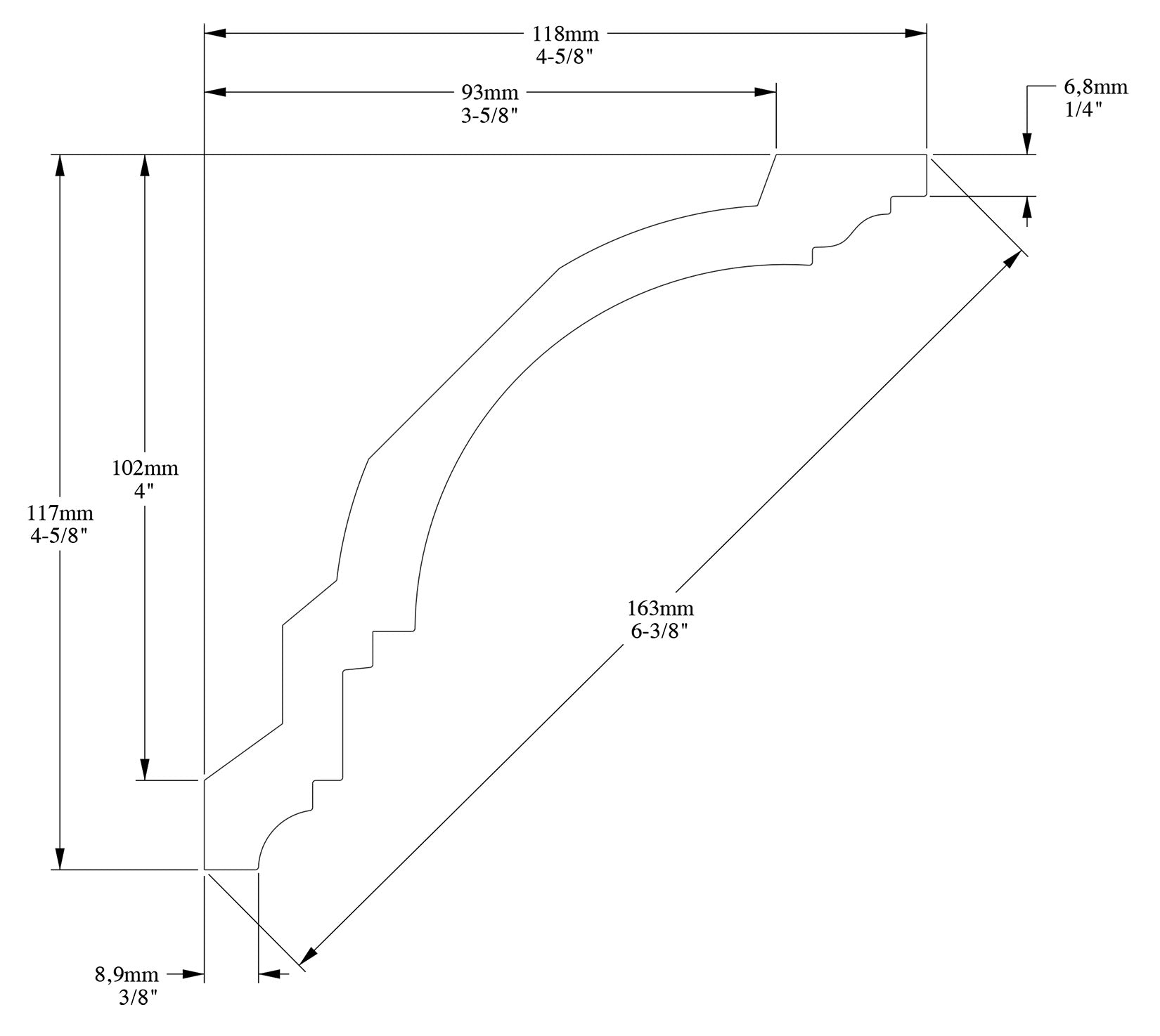 Orac Decor CX106F Cornice Soffitto Parete Poliuretano Flessibile Curvabile Bianco Resistente Agli Urti Calore Termiti Acqua Facile Da Installare Verniciabile Pretrattata Primer Acrilico Impermeabile Interno Esterno Ambienti Umidi Misura 200x11,8x11,7 cm