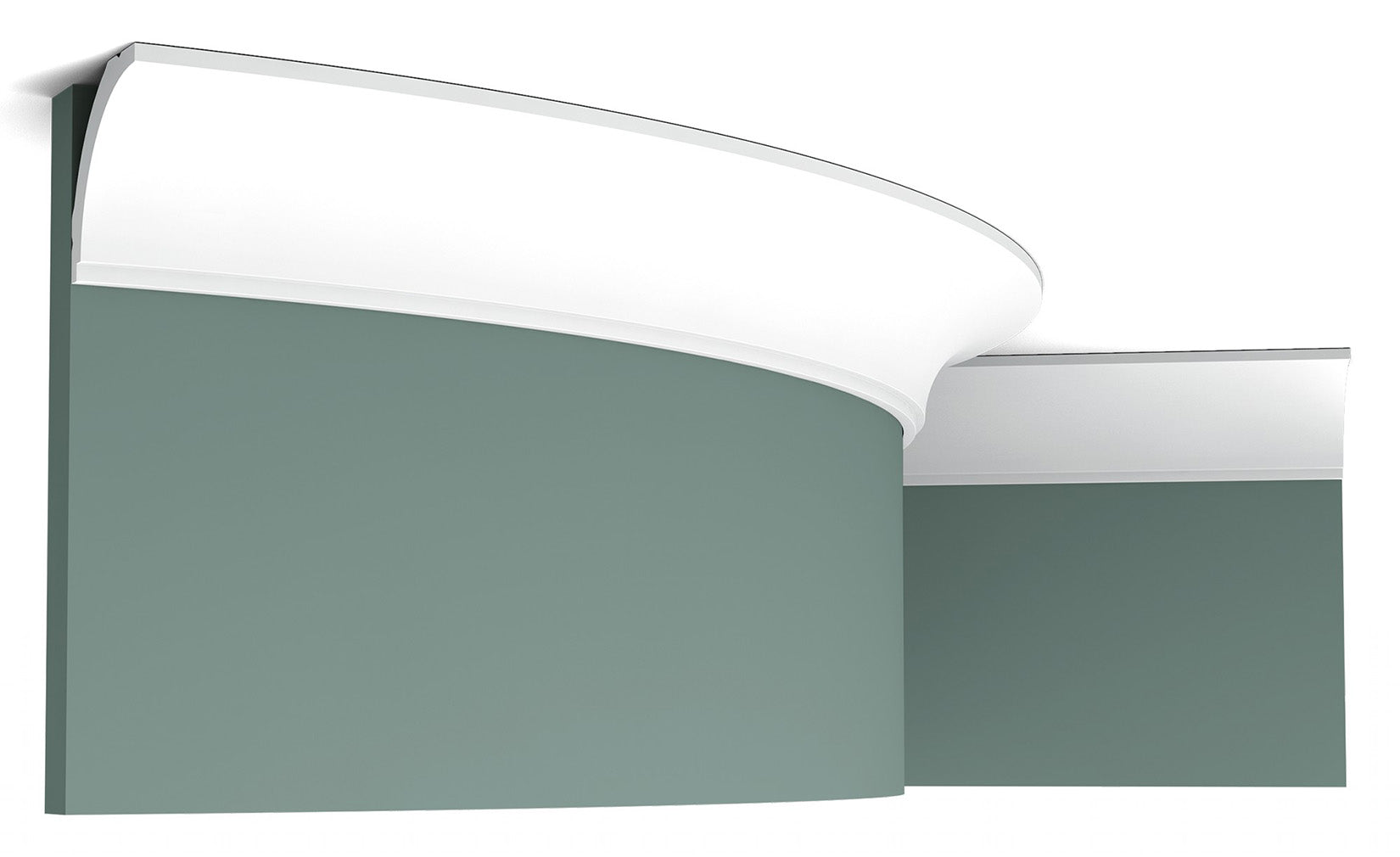 Orac Decor CX109F Cornice Soffitto Parete Poliuretano Flessibile Curvabile Bianco Resistente Agli Urti Calore Termiti Acqua Facile Da Installare Verniciabile Pretrattata Primer Acrilico Impermeabile Interno Esterno Ambienti Umidi Misura 200x4,4x4,4 cm