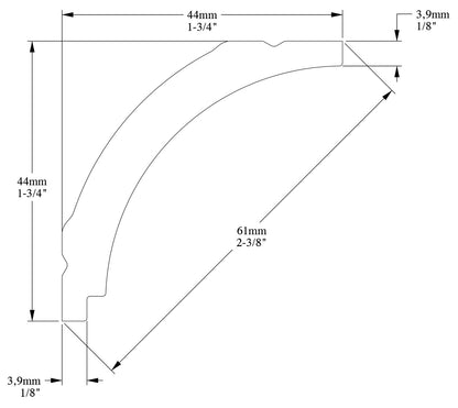 Orac Decor CX109F Cornice Soffitto Parete Poliuretano Flessibile Curvabile Bianco Resistente Agli Urti Calore Termiti Acqua Facile Da Installare Verniciabile Pretrattata Primer Acrilico Impermeabile Interno Esterno Ambienti Umidi Misura 200x4,4x4,4 cm