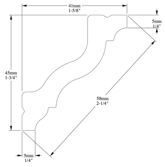 Orac Decor CX110F Cornice Soffitto Parete Poliuretano Flessibile Curvabile Bianco Resistente Agli Urti Calore Termiti Acqua Facile Da Installare Verniciabile Pretrattata Primer Acrilico Impermeabile Interno Esterno Ambienti Umidi Misura 200x4,5x4,1 cm