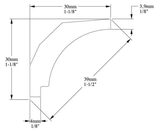 Orac Decor CX115 Cornice Soffitto Parete Duropolymer® Polistirene Ad Alta Densità Bianco Resistente Agli Urti Calore Acqua Facile Da Installare Verniciabile Pretrattata Primer Acrilico Impermeabile Per Interno ed Esterno Ambienti Umidi Misura 200x3x3 cm
