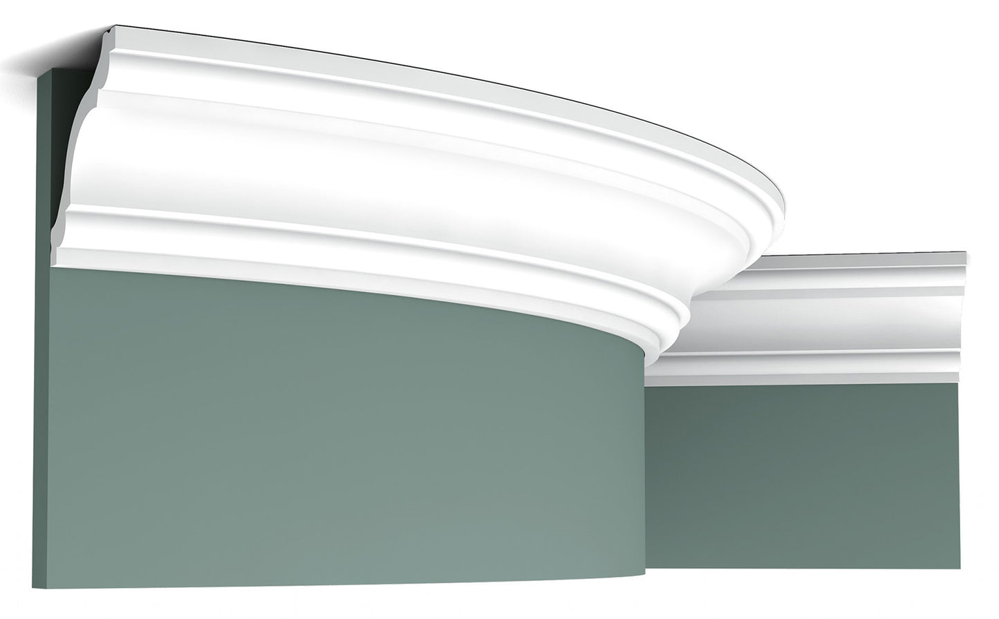 Orac Decor CX123F Cornice Soffitto Parete Poliuretano Flessibile Flex Curvabile Bianco Resistente Agli Urti Calore Termiti Acqua Facile Da Installare Verniciabile Pretrattata Primer Acrilico Impermeabile Interno Esterno Ambienti Umidi Misura 200x8x8 cm