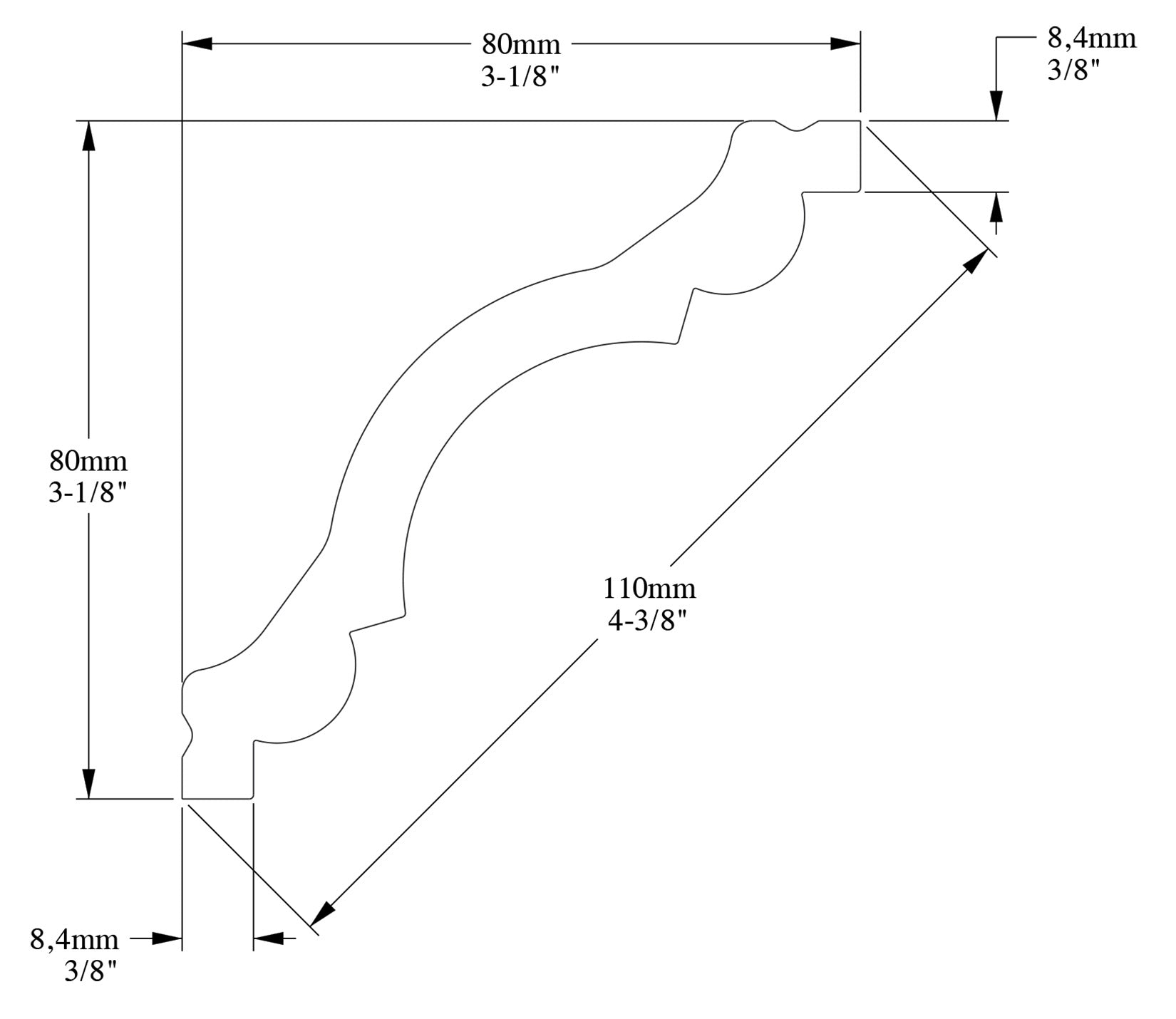 Orac Decor CX123F Cornice Soffitto Parete Poliuretano Flessibile Flex Curvabile Bianco Resistente Agli Urti Calore Termiti Acqua Facile Da Installare Verniciabile Pretrattata Primer Acrilico Impermeabile Interno Esterno Ambienti Umidi Misura 200x8x8 cm