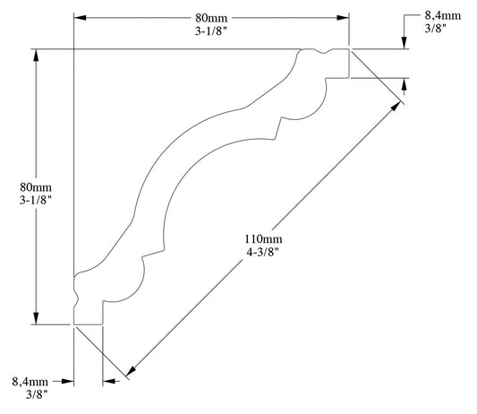 Orac Decor CX123F Cornice Soffitto Parete Poliuretano Flessibile Flex Curvabile Bianco Resistente Agli Urti Calore Termiti Acqua Facile Da Installare Verniciabile Pretrattata Primer Acrilico Impermeabile Interno Esterno Ambienti Umidi Misura 200x8x8 cm