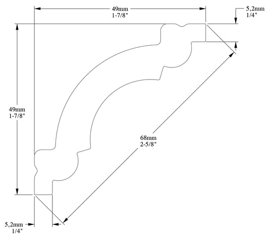 Orac Decor CX124F Cornice Soffitto Parete Poliuretano Flessibile Curvabile Bianco Resistente Agli Urti Calore Termiti Acqua Facile Da Installare Verniciabile Pretrattata Primer Acrilico Impermeabile Interno Esterno Ambienti Umidi Misura 200x4,9x4,9 cm