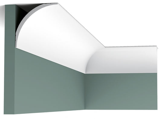 Orac Decor CX126 Cornice Soffitto Parete Duropolymer® Polistirene Ad Alta Densità Bianco Resistente Agli Urti Calore Facile Da Installare Verniciabile Pretrattata Primer Acrilico Impermeabile Per Interno ed Esterno Ambienti Umidi Misura 200x8,7x8,7 cm