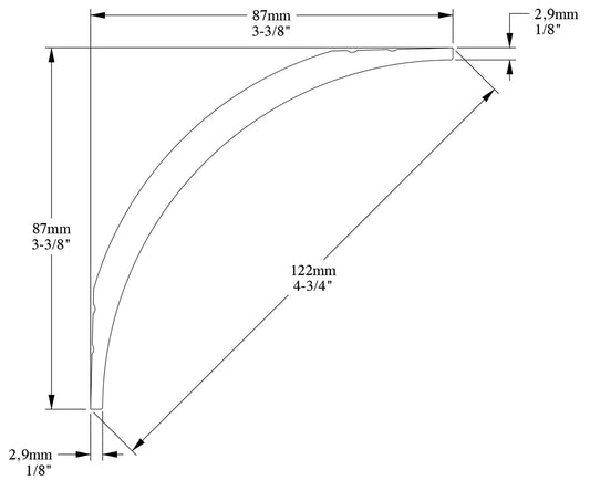 Orac Decor CX126 Cornice Soffitto Parete Duropolymer® Polistirene Ad Alta Densità Bianco Resistente Agli Urti Calore Facile Da Installare Verniciabile Pretrattata Primer Acrilico Impermeabile Per Interno ed Esterno Ambienti Umidi Misura 200x8,7x8,7 cm