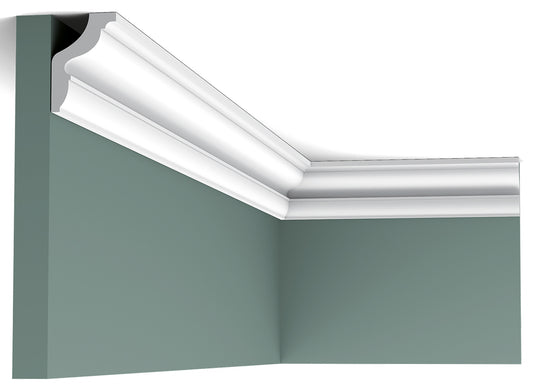 Orac Decor CX148 Cornice Soffitto Parete Duropolymer® Polistirene Ad Alta Densità Bianco Resistente Agli Urti Calore Acqua Facile Da Installare Verniciabile Pretrattata Primer Acrilico Impermeabile Interno ed Esterno Ambienti Umidi Misura 200x4,3x2,9 cm