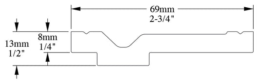 Orac Decor CX161 Cornice Soffitto Parete Duropolymer® Polistirene Ad Alta Densità Bianco Resistente Agli Urti Calore Acqua Facile Da Installare Verniciabile Pretrattata Primer Acrilico Impermeabile Interno ed Esterno Ambienti Umidi Misura 200x1,3x6,9 cm
