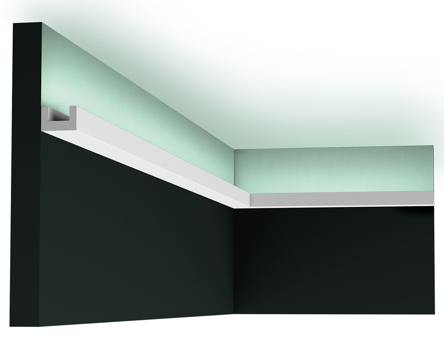 Orac Decor CX190 Cornice Soffitto Parete Duropolymer® Polistirene Ad Alta Densità Bianco Resistente Agli Urti Calore Acqua Illuminazione Indiretta Verniciabile Pretrattata Primer Acrilico Impermeabile Per Interno Esterno Ambienti Umidi Misura 200x2x3 cm