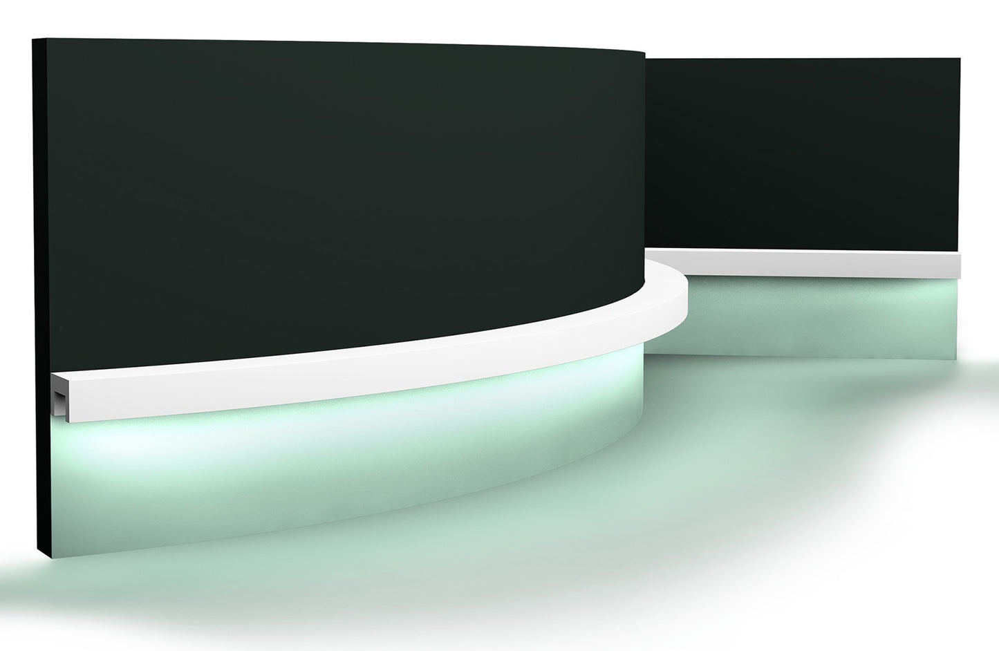 Orac Decor CX190F Cornice Soffitto Parete Poliuretano Flessibile Curvabile Bianco Resistente Agli Urti Calore Termiti Acqua Illuminazione Indiretta Verniciabile Pretrattata Primer Acrilico Impermeabile Interno Esterno Ambienti Umidi Misura 200x2x3 cm