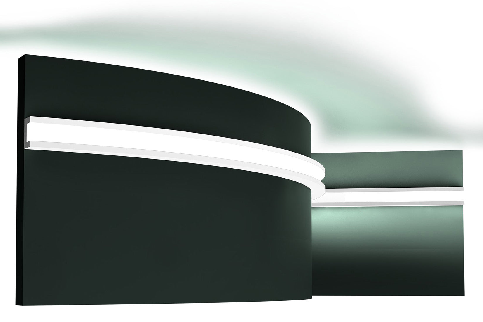 Orac Decor CX190F Cornice Soffitto Parete Poliuretano Flessibile Curvabile Bianco Resistente Agli Urti Calore Termiti Acqua Illuminazione Indiretta Verniciabile Pretrattata Primer Acrilico Impermeabile Interno Esterno Ambienti Umidi Misura 200x2x3 cm