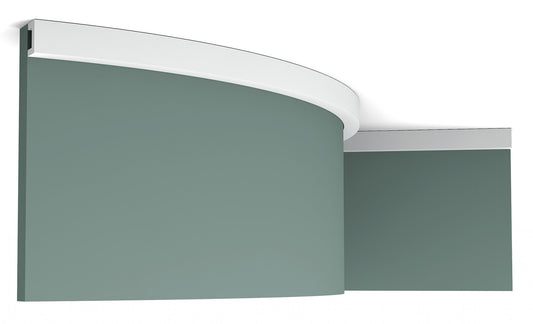 Orac Decor CX190F Cornice Soffitto Parete Poliuretano Flessibile Curvabile Bianco Resistente Agli Urti Calore Termiti Acqua Illuminazione Indiretta Verniciabile Pretrattata Primer Acrilico Impermeabile Interno Esterno Ambienti Umidi Misura 200x2x3 cm