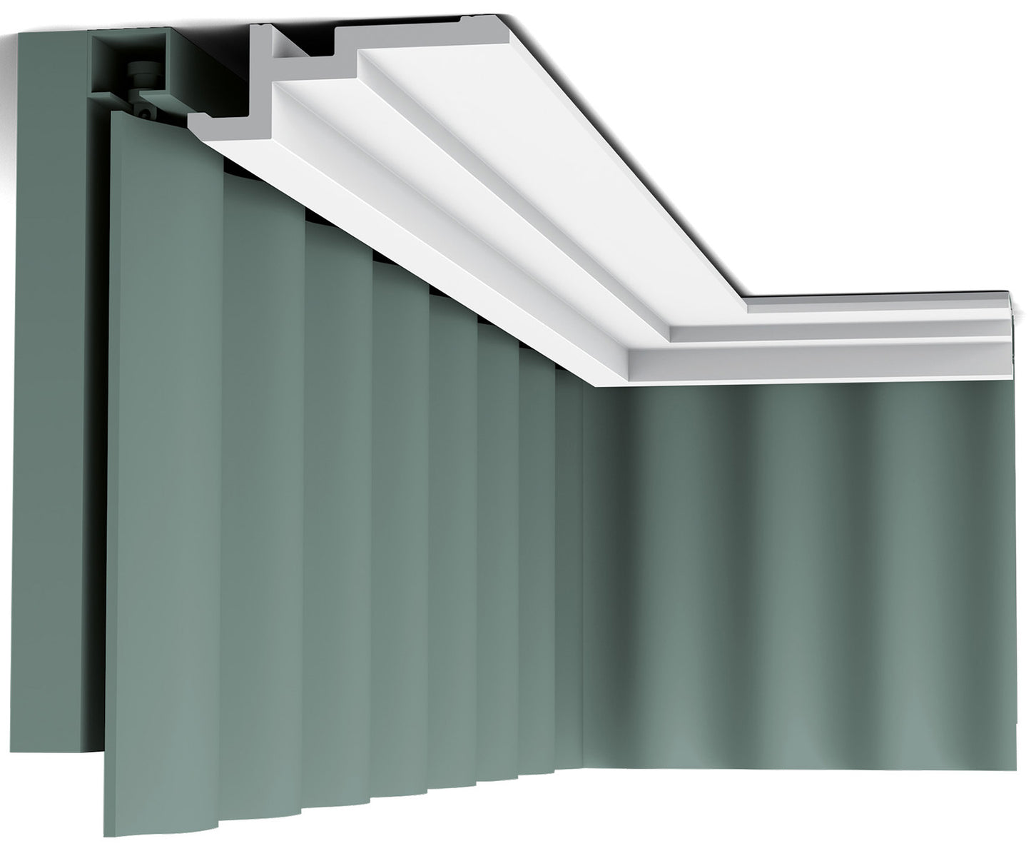 Orac Decor CX196 Cornice Soffitto Parete Duropolymer® Polistirene Ad Alta Densità Bianco Resistente Agli Urti Calore Acqua Illuminazione Indiretta Verniciabile Pretrattata Primer Acrilico Impermeabile Per Interno Esterno Ambienti Umidi Misura 200x4x11,3cm