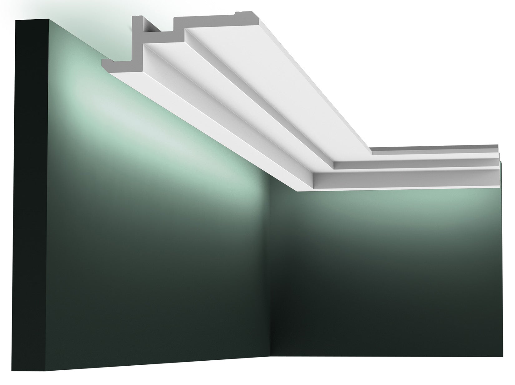 Orac Decor CX196 Cornice Soffitto Parete Duropolymer® Polistirene Ad Alta Densità Bianco Resistente Agli Urti Calore Acqua Illuminazione Indiretta Verniciabile Pretrattata Primer Acrilico Impermeabile Per Interno Esterno Ambienti Umidi Misura 200x4x11,3cm