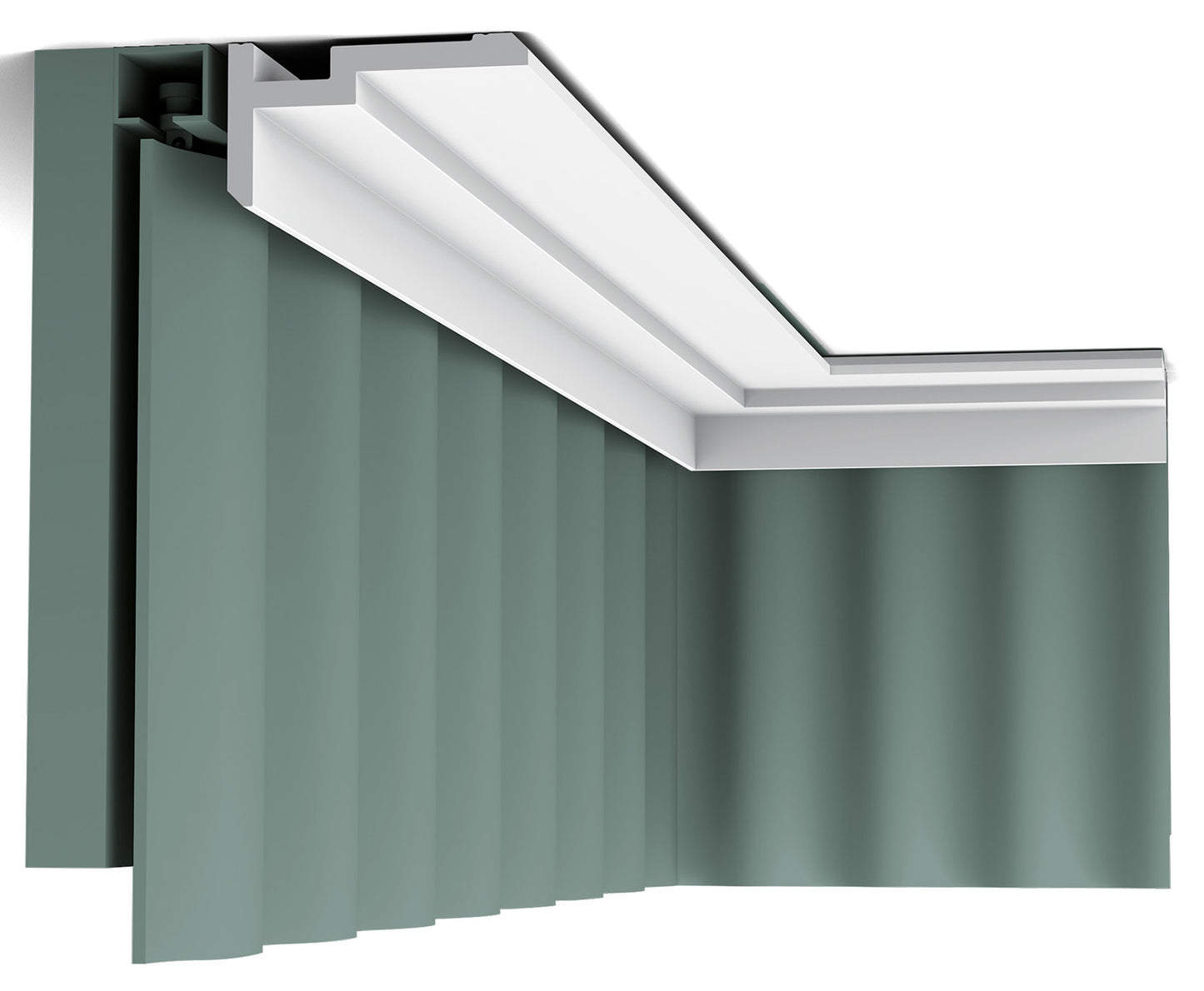 Orac Decor CX197 Cornice Soffitto Parete Duropolymer® Polistirene Ad Alta Densità Bianco Resistente Agli Urti Calore Acqua Illuminazione Indiretta Verniciabile Pretrattata Primer Acrilico Impermeabile Per Interno Esterno Ambienti Umidi Misura 200x5x9,3 cm