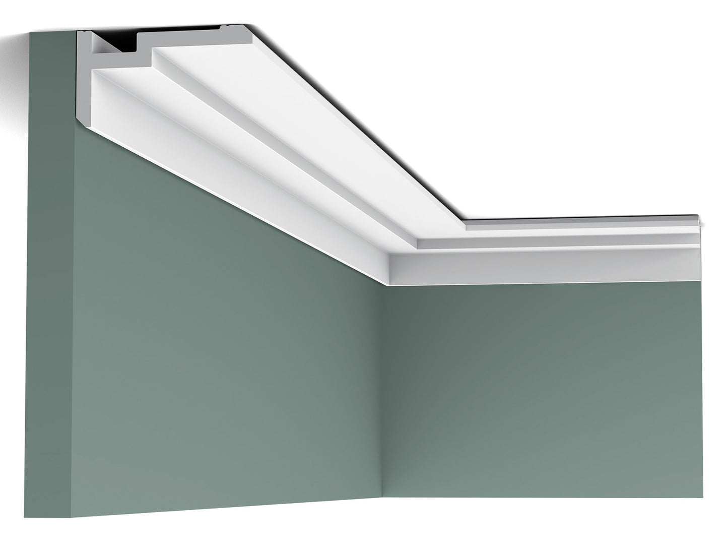 Orac Decor CX197 Cornice Soffitto Parete Duropolymer® Polistirene Ad Alta Densità Bianco Resistente Agli Urti Calore Acqua Illuminazione Indiretta Verniciabile Pretrattata Primer Acrilico Impermeabile Per Interno Esterno Ambienti Umidi Misura 200x5x9,3 cm