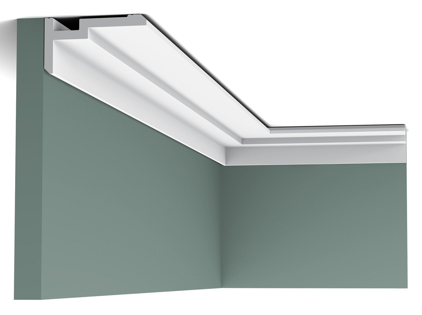 Orac Decor CX197 Cornice Soffitto Parete Duropolymer® Polistirene Ad Alta Densità Bianco Resistente Agli Urti Calore Acqua Illuminazione Indiretta Verniciabile Pretrattata Primer Acrilico Impermeabile Per Interno Esterno Ambienti Umidi Misura 200x5x9,3 cm