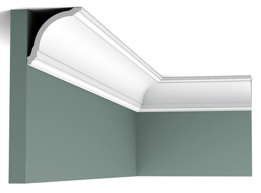 Orac Decor CX199 Cornice Soffitto Parete Duropolymer® Polistirene Ad Alta Densità Bianco Resistente Agli Urti Calore Facile Da Installare Verniciabile Pretrattata Primer Acrilico Impermeabile Per Interno ed Esterno Ambienti Umidi Misura 200x8x8 cm