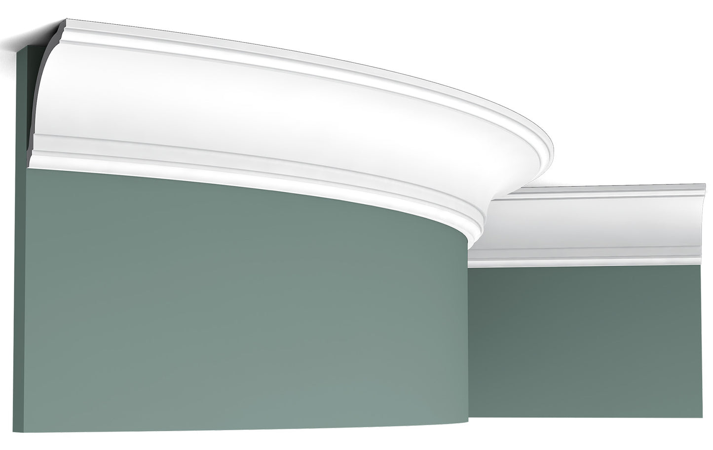 Orac Decor CX199F Cornice Soffitto Parete Poliuretano Flessibile Flex Curvabile Bianco Resistente Agli Urti Calore Termiti Acqua Facile Da Installare Verniciabile Pretrattata Primer Acrilico Impermeabile Interno Esterno Ambienti Umidi Misura 200x8x8 cm