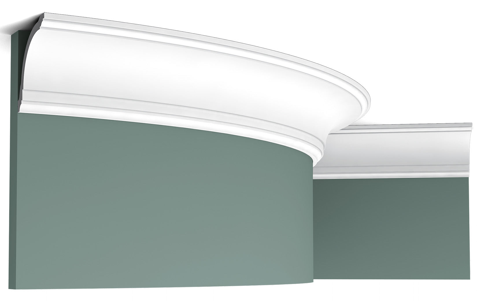 Orac Decor CX199F Cornice Soffitto Parete Poliuretano Flessibile Flex Curvabile Bianco Resistente Agli Urti Calore Termiti Acqua Facile Da Installare Verniciabile Pretrattata Primer Acrilico Impermeabile Interno Esterno Ambienti Umidi Misura 200x8x8 cm