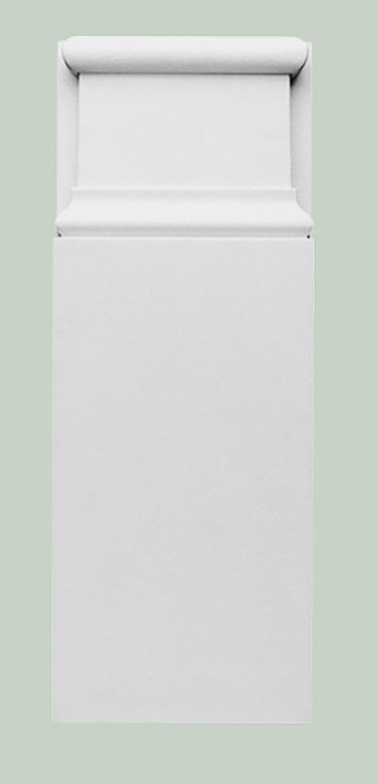 Orac Decor D310 Base Porta Elemento Decorativo Duropolymer® Polistirene Alta Densità Bianco Resistente Agli Urti Calore Facile Da Installare Verniciabile Pretrattato Primer Acrilico Impermeabile Per Interno ed Esterno Ambienti Umidi Misura 9,5x24,9x3,1 cm