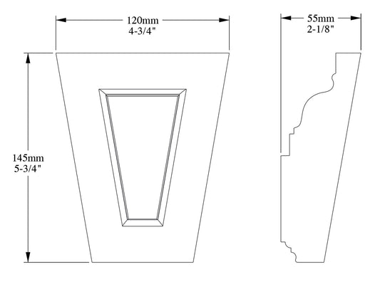 Orac Decor D402 Decorazione Frontone Porta Arredo Purotouch® Poliuretano Alta Densità Bianco Resistente Agli Urti Calore Facile Da Installare Verniciabile Pretrattato Primer Acrilico Impermeabile Interno ed Esterno Ambienti Umidi Misura 14,5x12x5,5 cm
