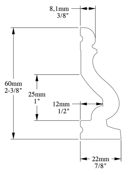 Orac Decor DX174F Cornice Multifunzionale Parete Poliuretano Flessibile Curvabile Bianco Resistente Agli Urti Calore Termiti Acqua Facile Da Installare Verniciabile Pretrattata Primer Acrilico Impermeabile Interno Esterno Ambienti Umidi Misura 200x6x2,2cm