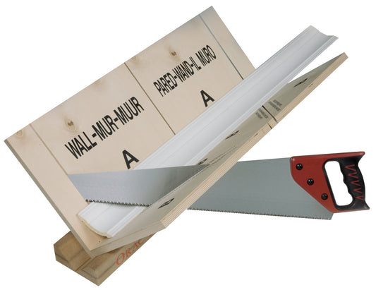 Orac Decor FB300 Squadra In Legno Per Effettuare Il Taglio Angoli Ad Alta Precisione Con Sega Inclusa Adatta Per Tutti i Profili Anche Di Grandi Dimensioni