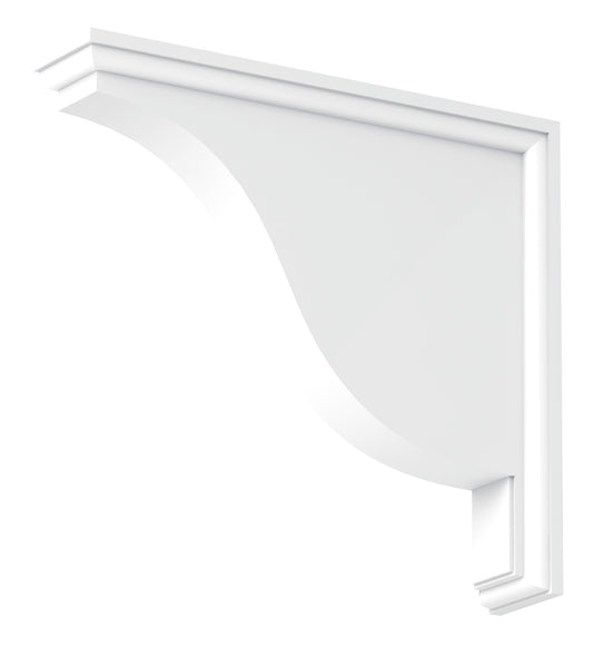 Orac Decor FC01 Xterio Corbel Mensola Parete Arredo Decorazione Duropolymer® Polistirene Alta Densità Bianco RAL 9003 Resistente Agli Urti Calore Acqua Facile Da Installare Verniciabile Acrilico Impermeabile Per Esterno Ambienti Umidi Misura 35x39x8 cm