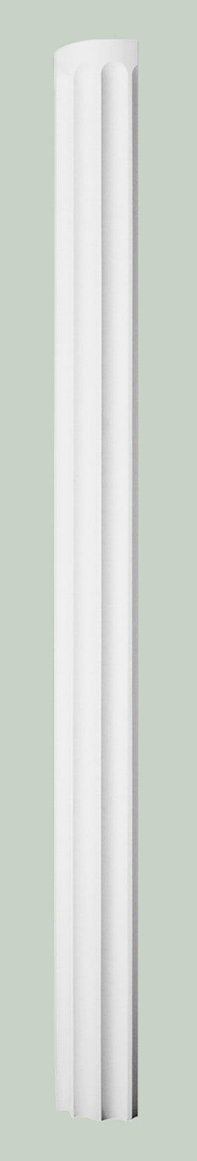 Orac Decor K1001 Mezza Colonna Fusto Semicircolare Scalanature Purotouch® Poliuretano Alta Densità Bianco Resistente Agli Urti Calore Facile Da Installare Verniciabile Pretrattato Primer Acrilico Impermeabile Interno Esterno Ambienti Umidi 22x11x199,5 cm