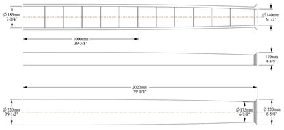 Orac Decor K1101 Mezza Colonna Fusto Tondo Semicircolare Liscia Purotouch® Poliuretano Alta Densità Bianco Resistente Agli Urti Calore Facile Da Installare Verniciabile Pretrattato Primer Acrilico Impermeabile Interno Esterno Ambienti Umidi 22x11x202 cm