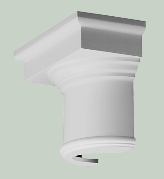 Orac Decor K1111 Capitello Per Mezza Colonna Parete Duropolymer® Polistirene Alta Densità Bianco Resistente Agli Urti Calore Acqua Facile Da Installare Verniciabile Pretrattato Primer Acrilico Impermeabile Interno Esterno Ambienti Umidi 36,5x18,3x30 cm