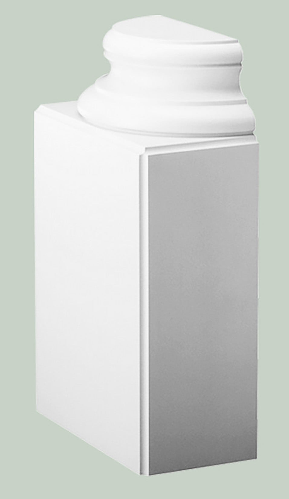 Orac Decor K1131 Mezza Base Piedistallo Per Colonna Purotouch® Poliuretano Alta Densità Bianco Resistente Agli Urti Calore Acqua Facile Da Installare Verniciabile Pretrattato Primer Acrilico Impermeabile Interno Esterno Ambienti Umidi 35x17,5x57,5 cm