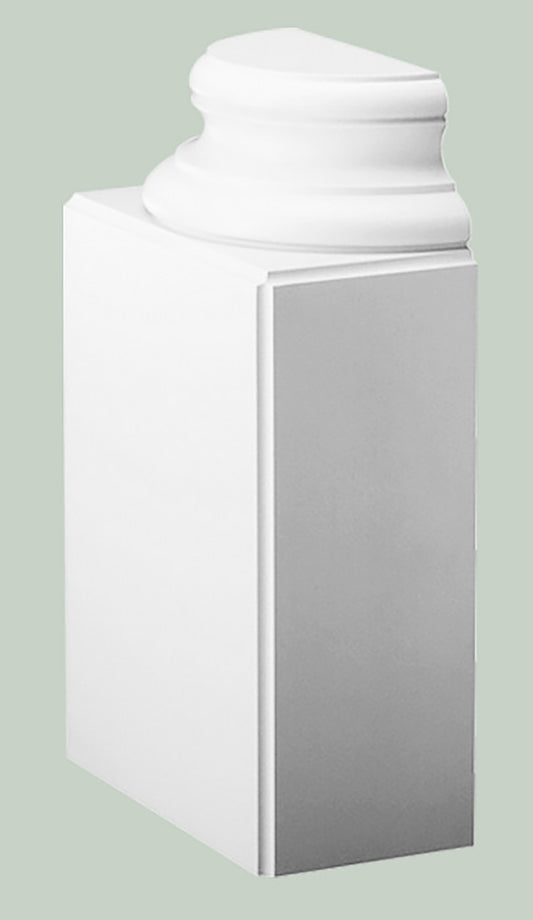 Orac Decor K1131 Mezza Base Piedistallo Per Colonna Purotouch® Poliuretano Alta Densità Bianco Resistente Agli Urti Calore Acqua Facile Da Installare Verniciabile Pretrattato Primer Acrilico Impermeabile Interno Esterno Ambienti Umidi 35x17,5x57,5 cm