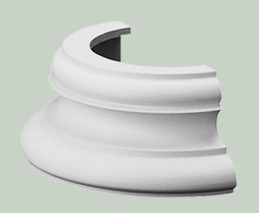 Orac Decor K1151 Base Piedistallo Per Mezza Colonna Duropolymer® Polistirene Alta Densità Bianco Resistente Agli Urti Calore Acqua Facile Da Installare Verniciabile Pretrattato Primer Acrilico Impermeabile Interno Esterno Ambienti Umidi 32x16x12,5 cm